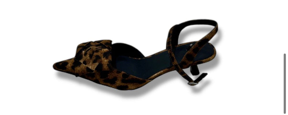 Ballerines "Wild Romance" - Léopard avec Bride Cheville & Nœud