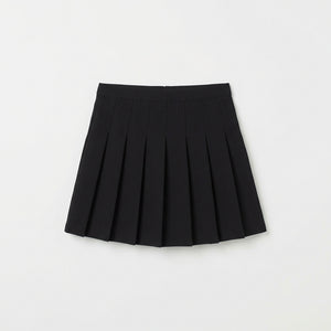 Jupe Plissée Noire Taille Haute - Coupe Patineuse