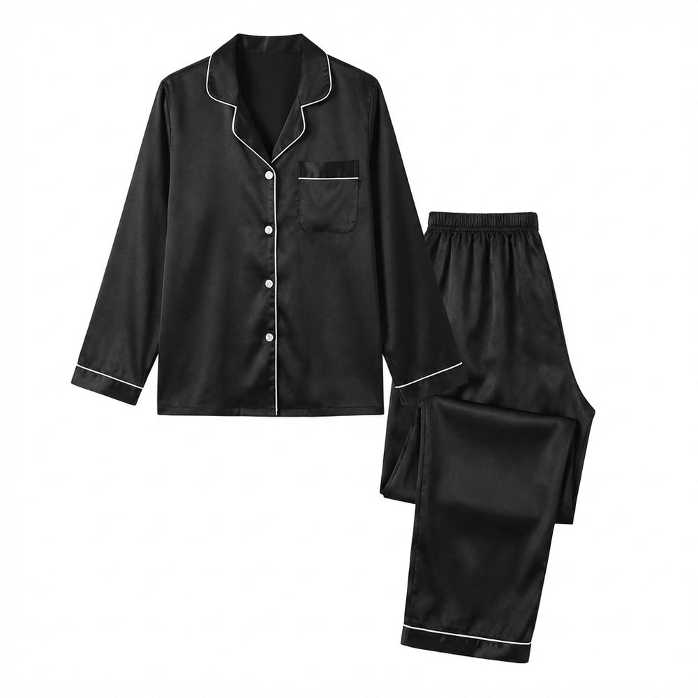 Pyjama 2 Pièces Satin — Pantalon & Chemise