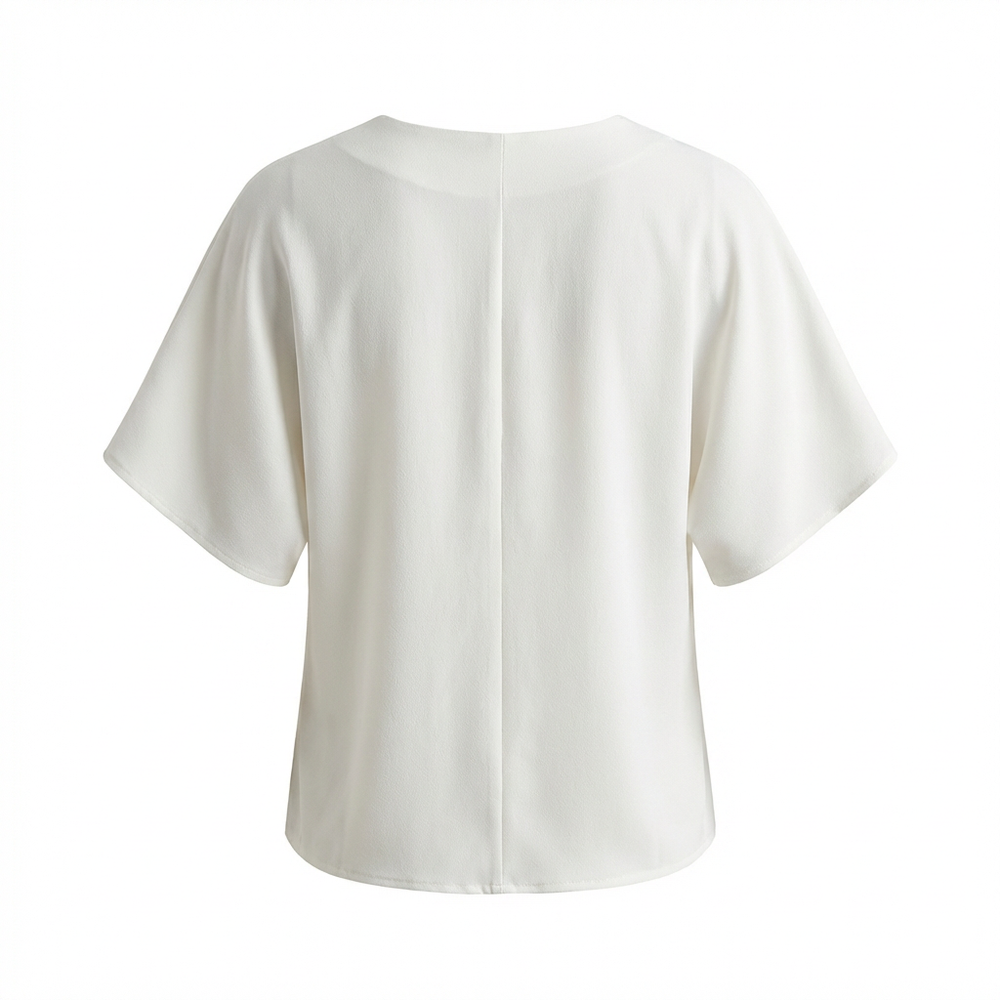 Top Minimaliste Manches Chauve-Souris — Double Boutonnage