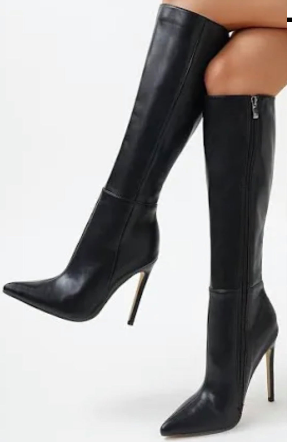 Bottes Hautes Noires Talon Aiguille - Bout Pointu Stiletto